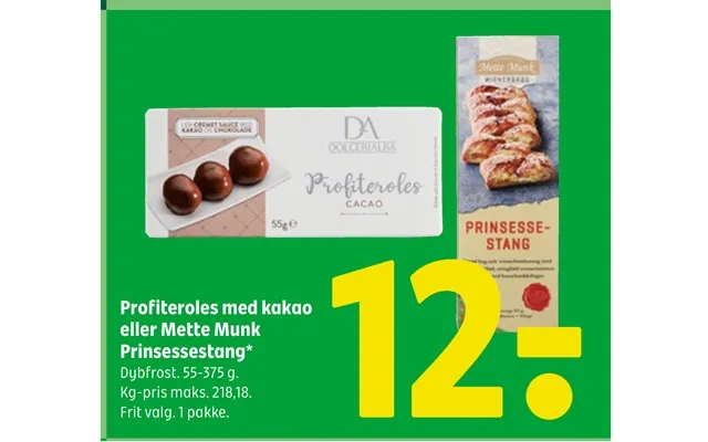 Profiteroles with cocoa or mette monk prinsessestang product image