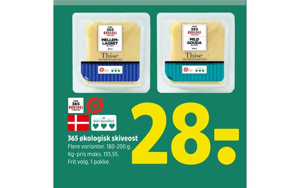 365 Økologisk Skiveost