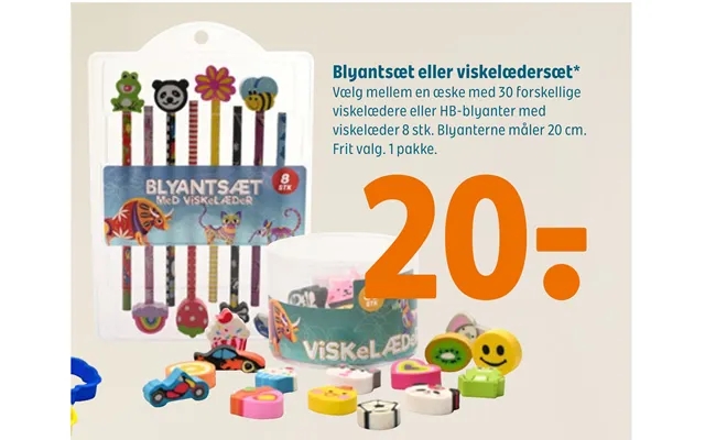 Blyantsæt Eller Viskelædersæt product image