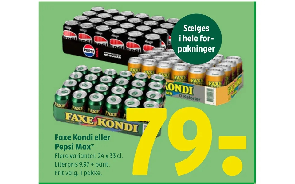 Faxe Kondi Eller Pepsi Max