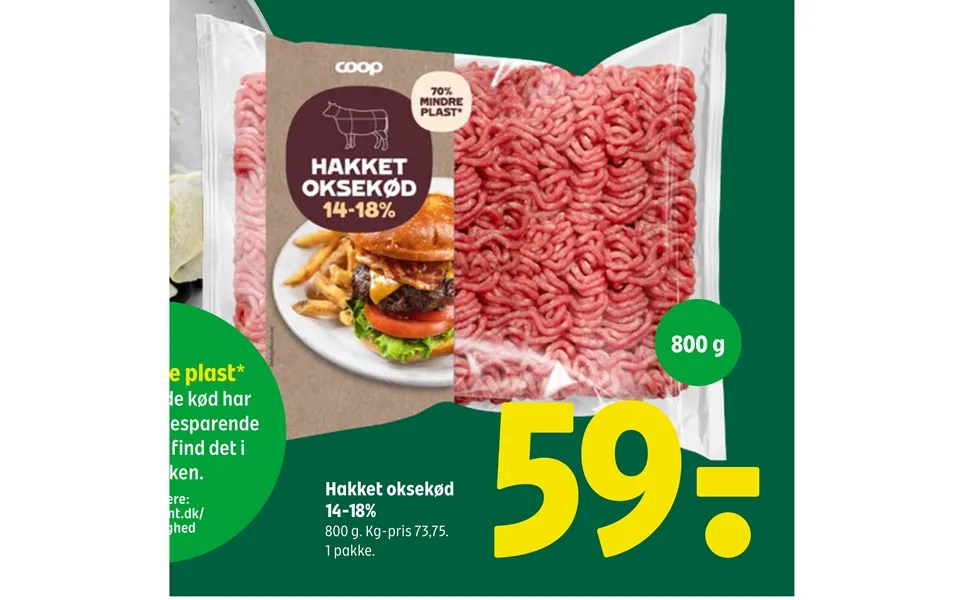 Hakket Oksekød 14-18%