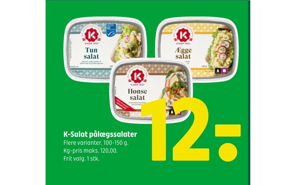 K-salat Pålægssalater