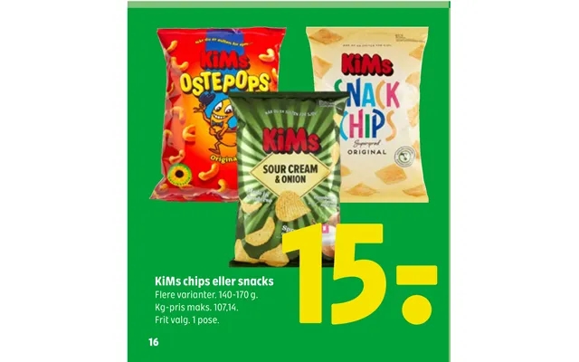 Kims Chips Eller Snacks product image