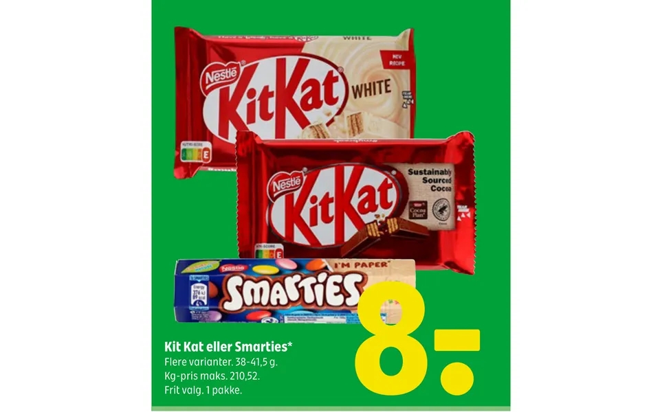 Kit Kat Eller Smarties