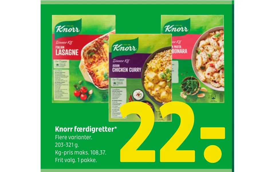 Knorr ready meals