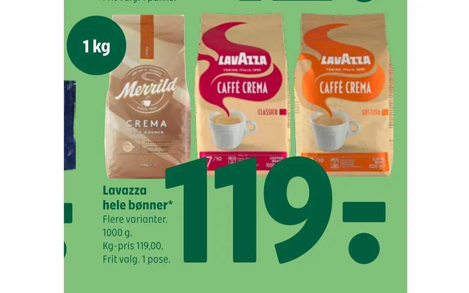 Lavazza Hele Bønner