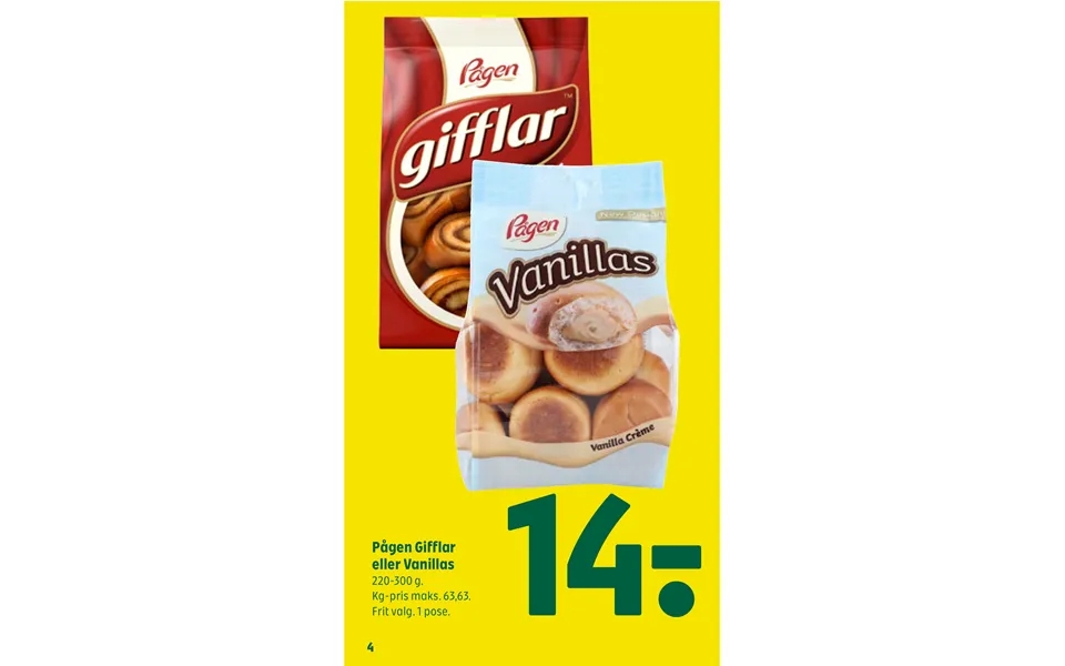 Pågen Gifflar Eller Vanillas