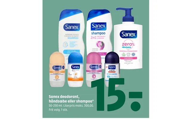 Sanex Deodorant, Håndsæbe Eller Shampoo product image