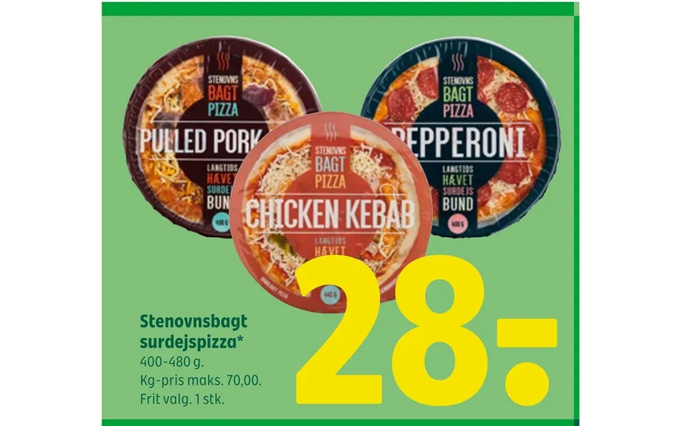 Stenovnsbagt Surdejspizza