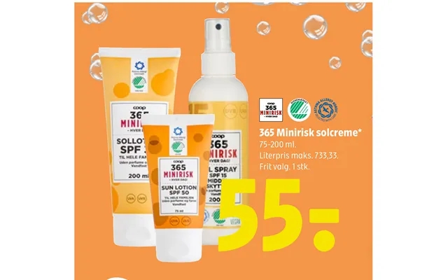 365 Minirisk sunscreen product image