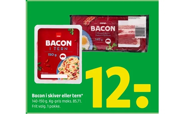 Bacon in slices or cubes product image