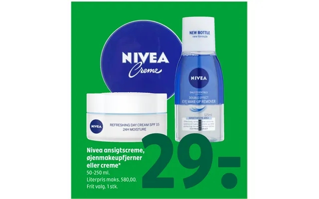 Nivea face cream, eye makeup remover or cream product image