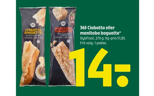 365 Ciabatta Eller Manitoba Baguette product image