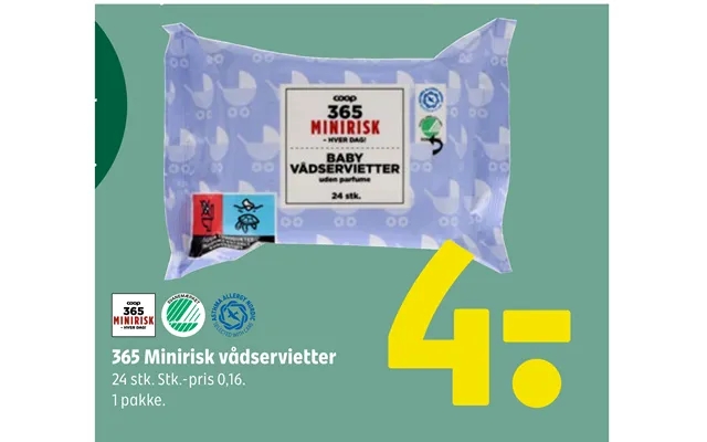 365 Minirisk Vådservietter product image