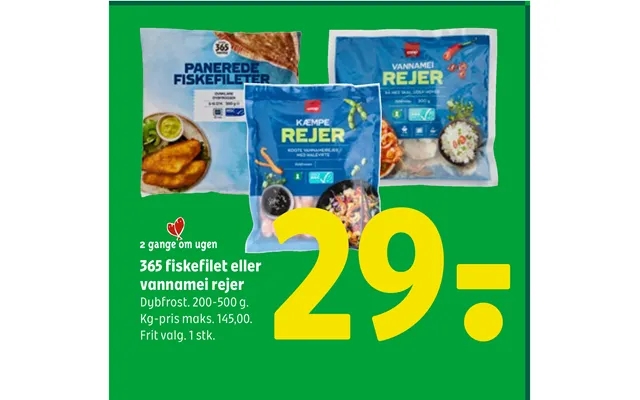 365 Fiskefilet Eller Vannamei Rejer product image