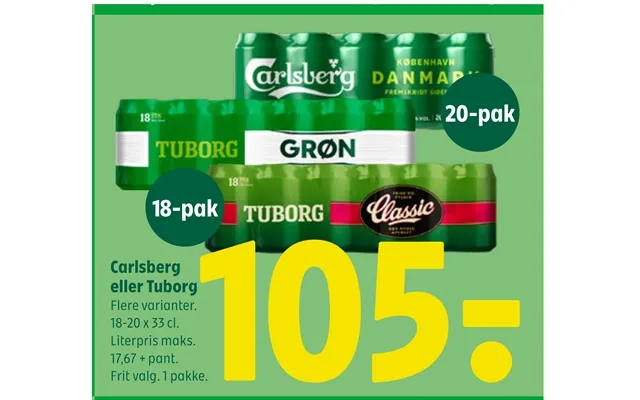 Carlsberg or tuborg product image