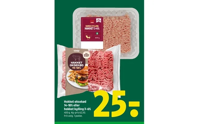 Chopped beef 14-18% or chopped chicken 3-6% product image