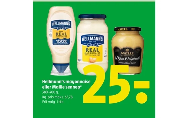 Hellmann’s Mayonnaise Eller Maille Sennep product image