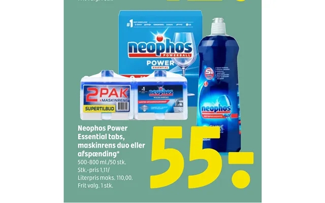 Neophos Power Essential Tabs, Maskinrens Duo Eller Afspænding product image