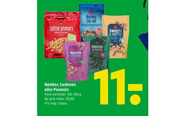 Nuts, cashews or peanuts product image