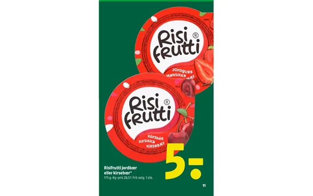 Risifrutti Jordbær Eller Kirsebær product image