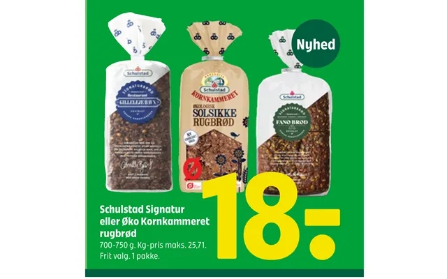 Schulstad Signatur Eller Øko Kornkammeret Rugbrød product image