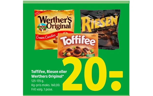 Toffifee, riesen or werther original product image