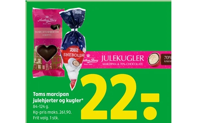 Toms Marcipan Julehjerter Og Kugler product image