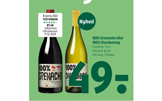 100% Grenache Eller 100% Chardonnay product image