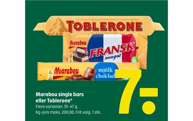 Marabou Single Bars Eller Toblerone product image