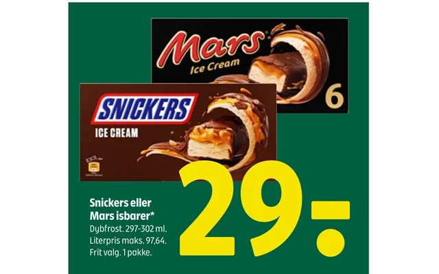 Snickers or mars ice cream shops product image