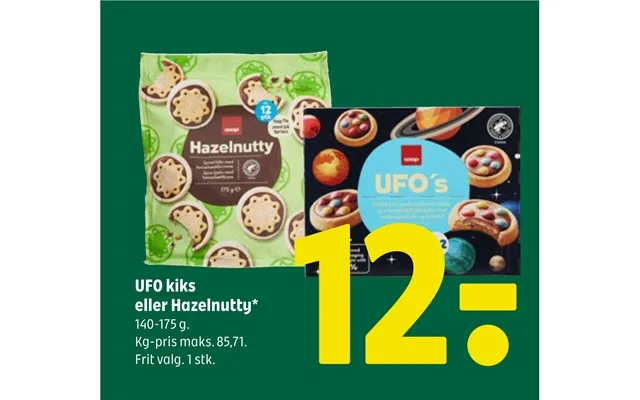 Ufo biscuits or hazelnutty product image
