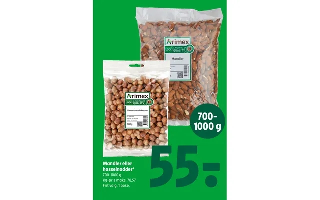 Almonds or hazelnuts product image