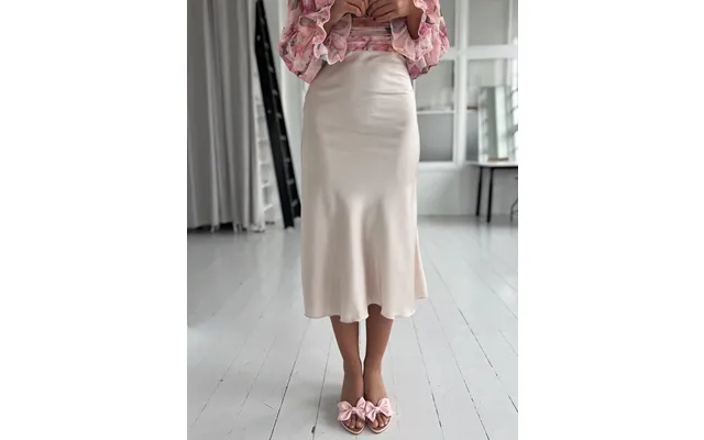 Rosy Beige Satin Skirt - M product image
