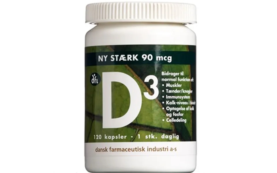 D3-vitamin Stærk Kapsler 90 G Kosttilskud 120 Stk