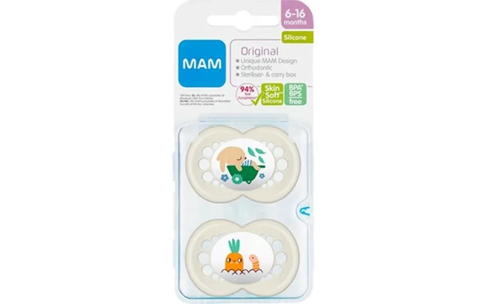 Mam original ultra soft silicone pacifier assorted colors 2 paragraph