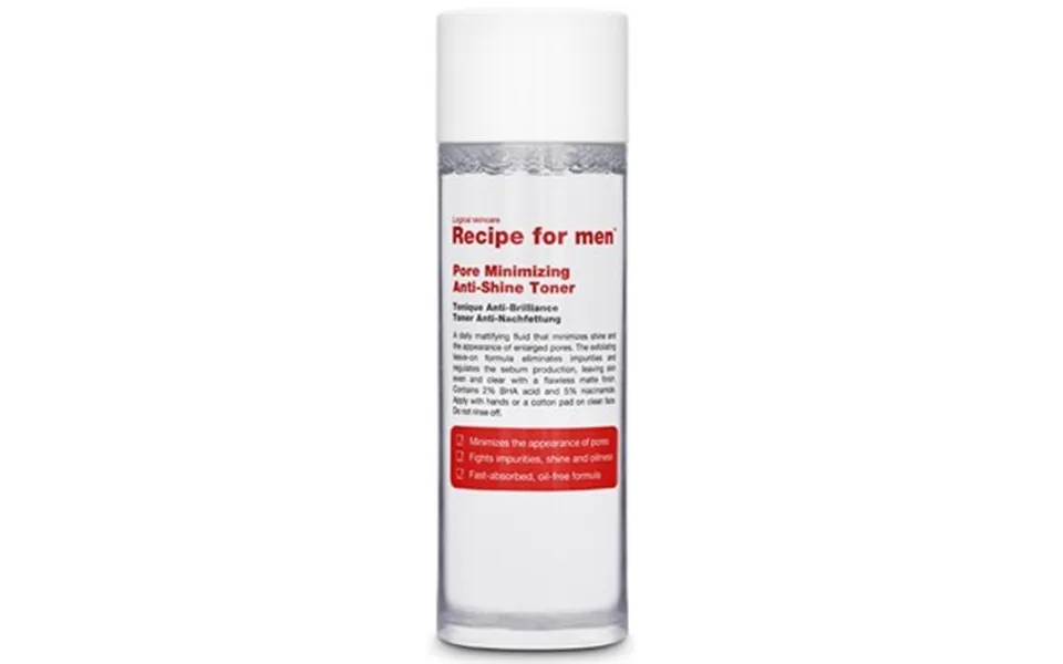 Recipe lining but pore minimizing anti-shine toner 100 ml