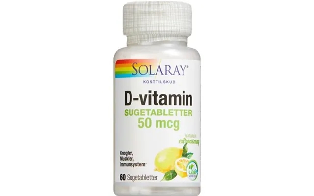 Solaray d vitamin 50 g lozenges 60 paragraph product image