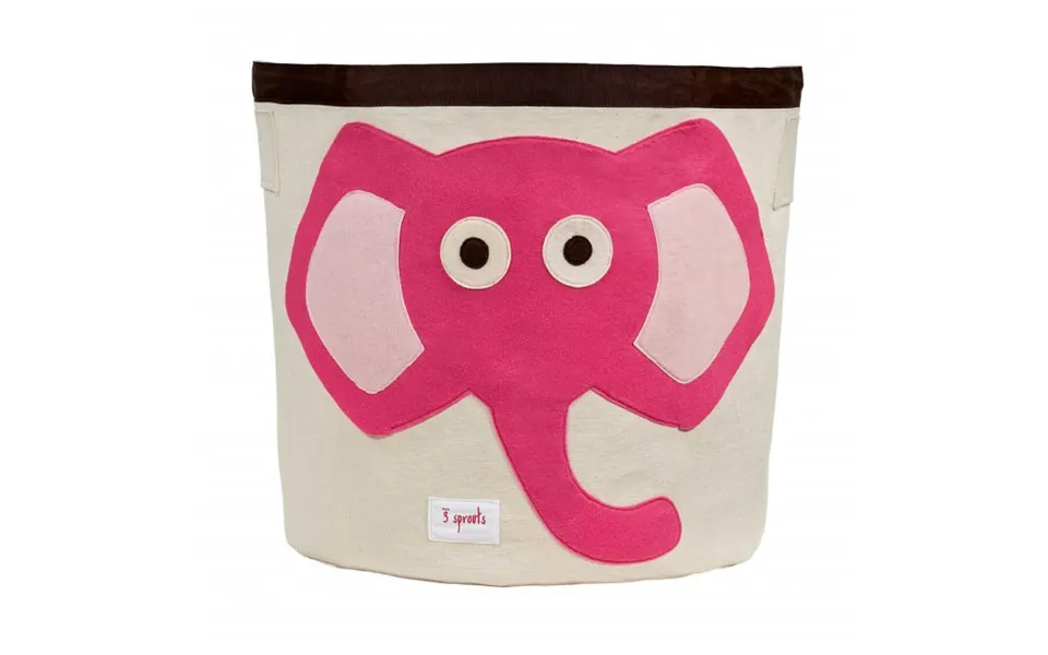 3 Sprouts Opbevaringskurv - Pink Elefant