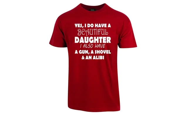 Beautiful Daughter Fars Dag T-shirt - Vinrød product image