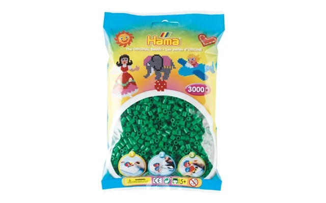 Hama beads midi 3000 pcs - green 10 product image