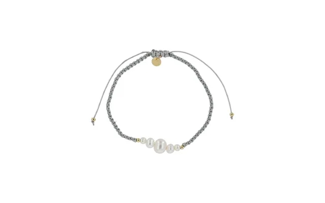 Maria bracelet with freshwater pearls - gray product image