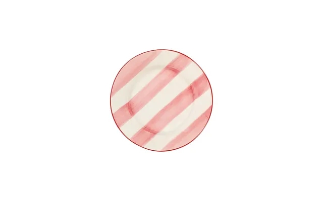 Anna Nina - Striped Posy Middagstallerken, Pink product image