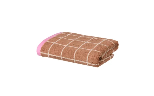 Checked Towel - Brown Ivory Pink product image