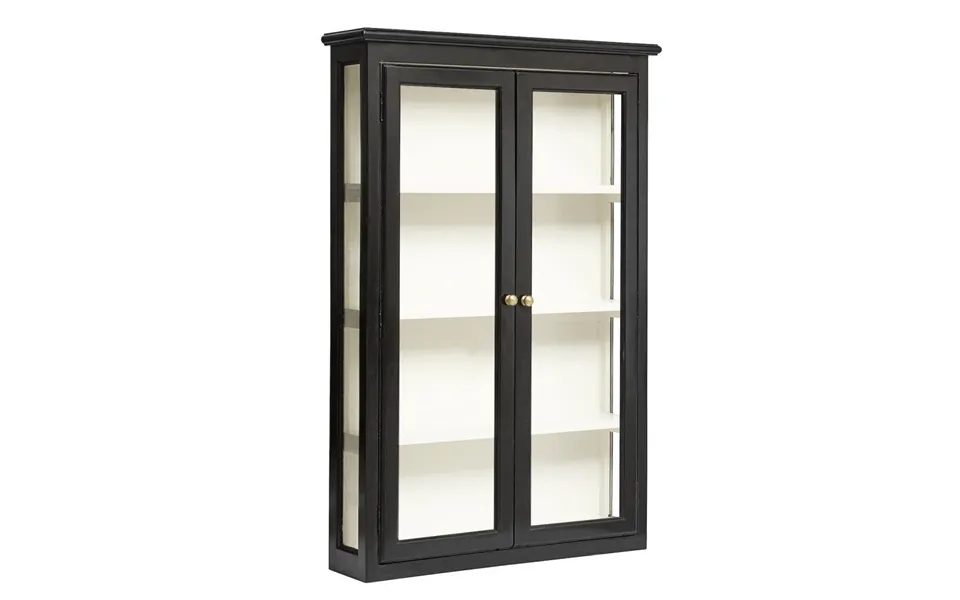 Classic Wall Cabinet In Black Træ - 120x82 Cm.