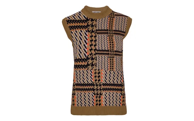 Dusk Strikket Vest - Black Shibori Checks product image