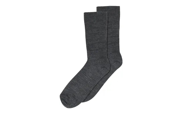 Fine Wool Rib Strømper - Dark Grey Melange product image