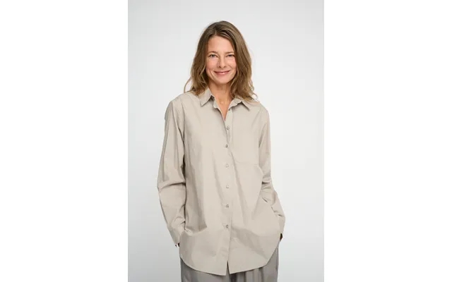 Gaia Poplin Skjorte - Willow Grey product image