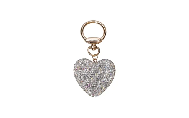 Heart Rhinestone Nøglering - Clear product image