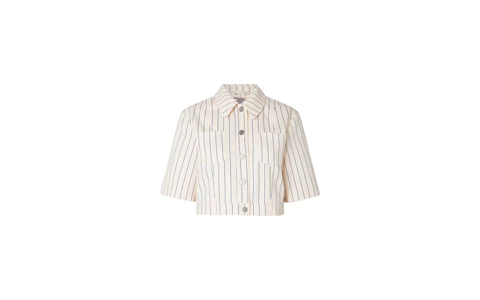 Majsa Denimskjorte - White Sand Pinstripe